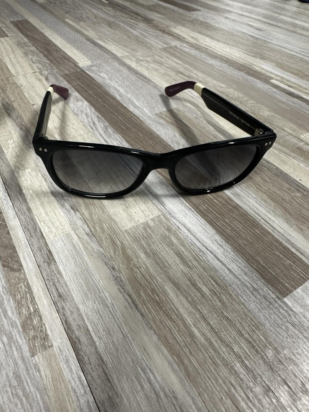 TOMS Classic 101 Sunglasses Womens Square Black Gray Tinted Made In Italy